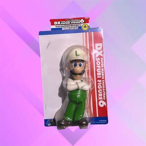 New Sealed Super Mario DX SOFUBI Series 6 FIRE LUIGI Crossed ARMS 9 inch Figure